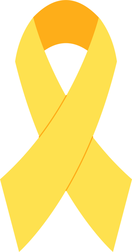 Yellow Awareness Ribbon Illustration